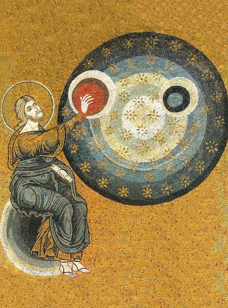 Mosaico del Duomo di Monreale raffigurante il mito di fondazione delle religioni monoteistiche.